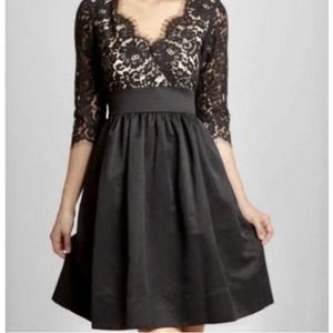 Eliza J Faille Black Lace Fit Flare Pockets Cocktail Party Dress 14